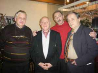 Слева-направо: Редактор изд-ва "Оптимум" Александр Таубеншлак, писатель,член ВКО Анатолий Горбатюк, директор изд-ва "Оптимум" Борис Эйдельман, писатель Александр Дорошенко.