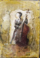 Александра Кадзевич. Контрабас, 100х70