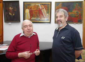 Выставку открыли Евгений Голубовский и Семен Кантор